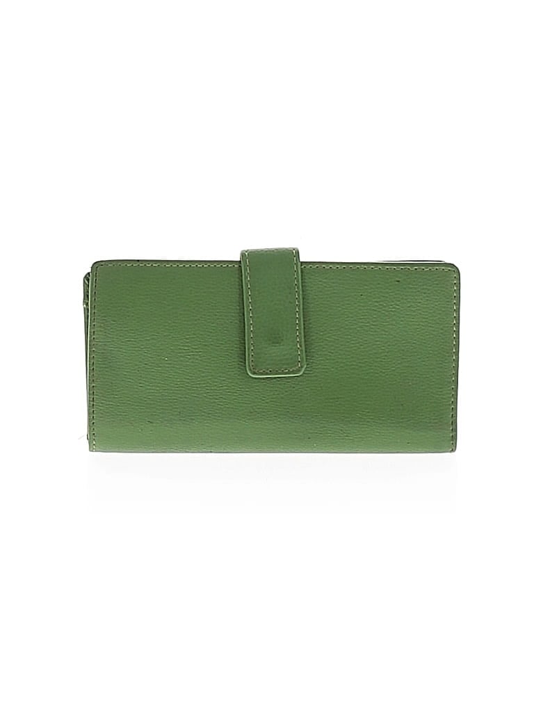 Pre-owned Unbranded Leather Card Holder In Green