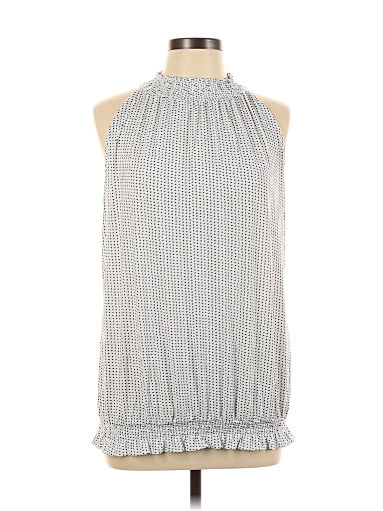Pre-owned Adrianna Papell Sleeveless Blouse In Gray