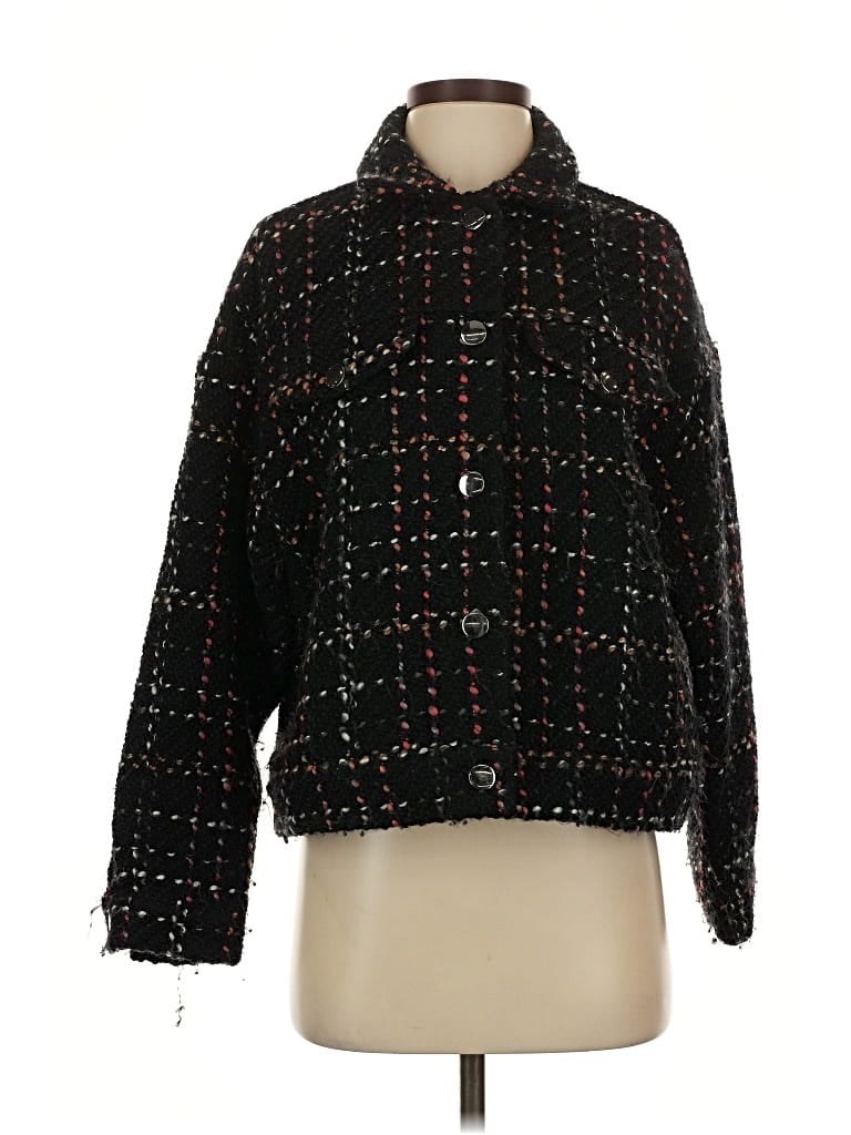 Pre-owned Zara Trf Cardigan Sweater In Black