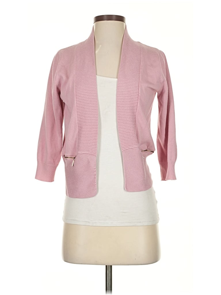 Pre-owned Carmen Marc Valvo Cardigan Sweater In Pink