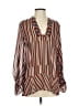 CAbi 100% Polyester Stripes Orange Long Sleeve Blouse Size XS - photo 1