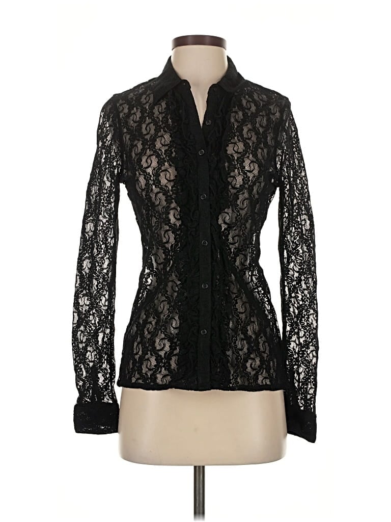 Pre-owned Polo Ralph Lauren Long Sleeve Blouse In Black