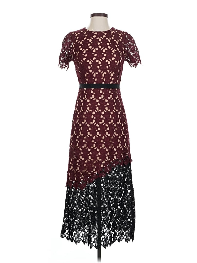 Pre-owned Slate & Willow Cocktail Dress In Burgundy