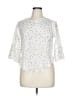 IRO 100% Silk Stars White 3/4 Sleeve Silk Top Size 34 waist - photo 1