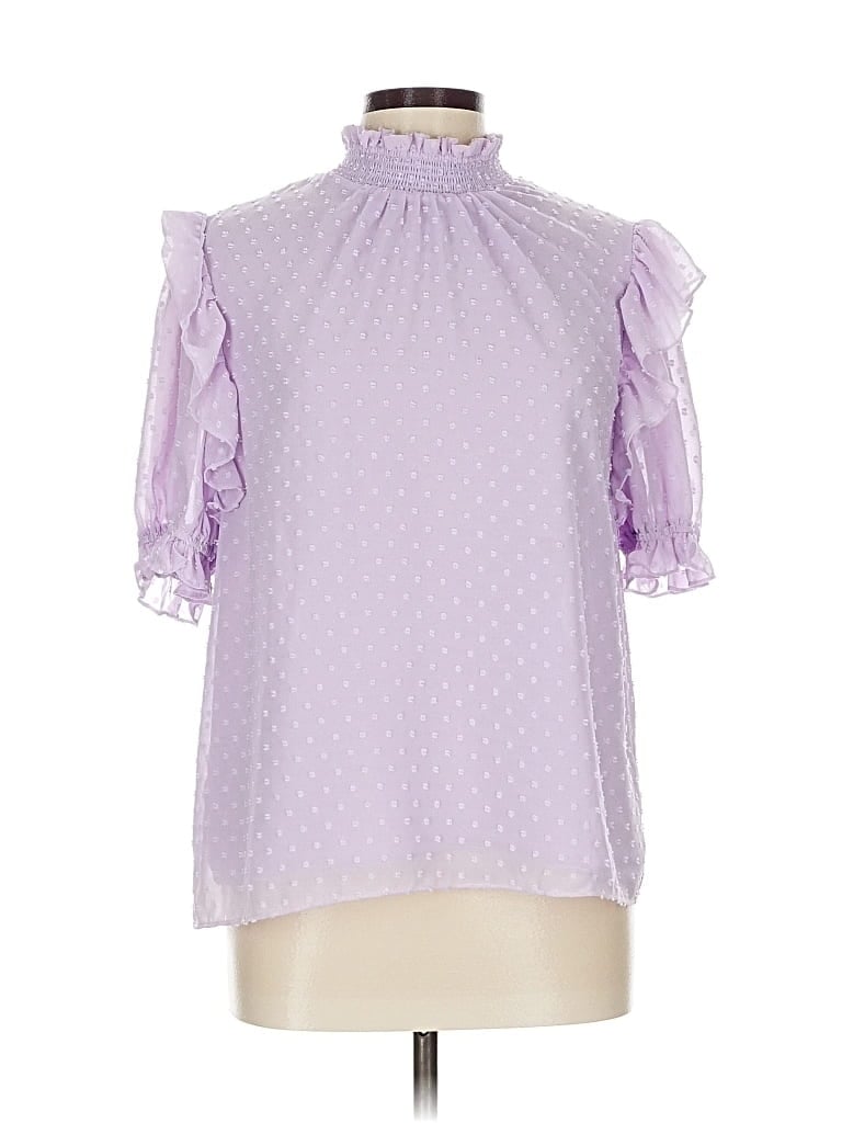 Pre-owned English Factory 3/4 Sleeve Blouse In Purple