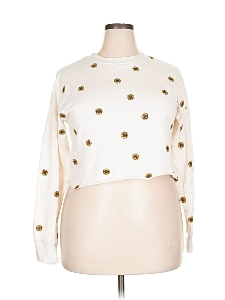 Pre-owned Mighty Fine Cardigan Sweater In White