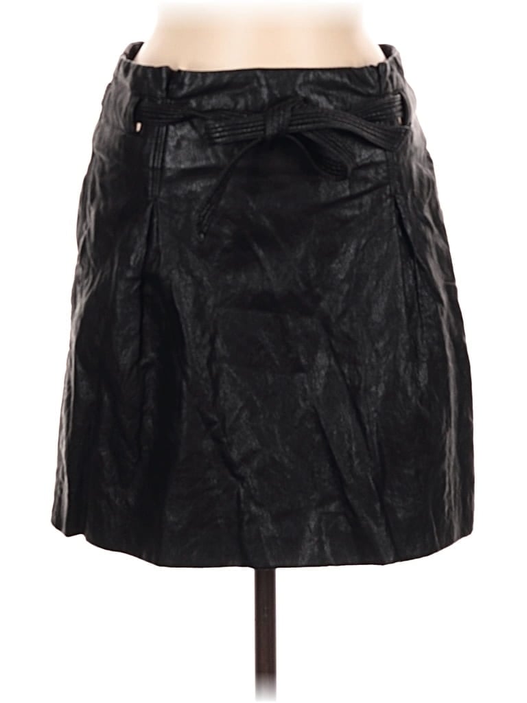Pre-owned Free People Faux Leather Skirt In Black