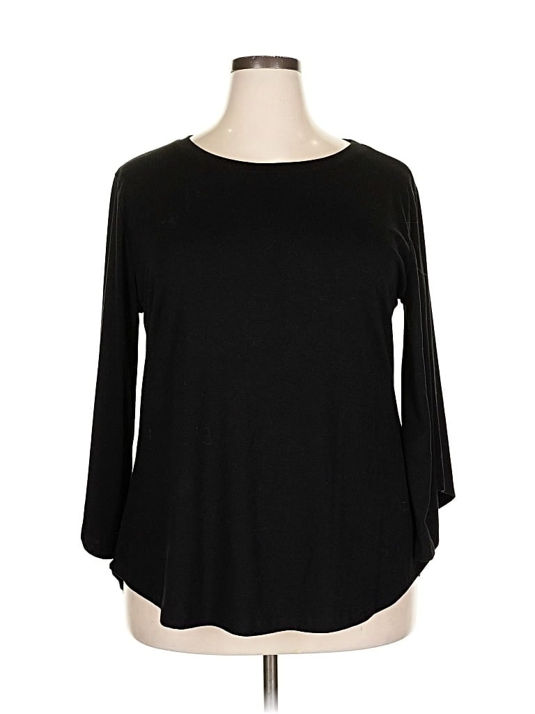 ASSORTED BRANDS Pre-owned 3/4 Sleeve T-shirt In Black