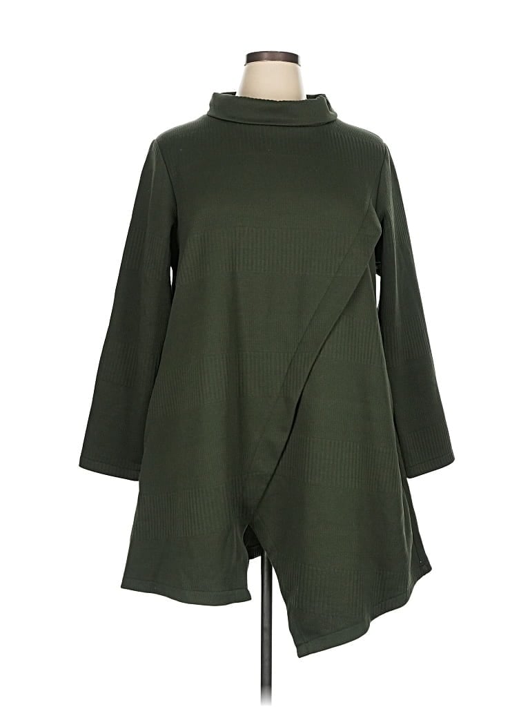 Pre-owned Unbranded Turtleneck Sweater In Green