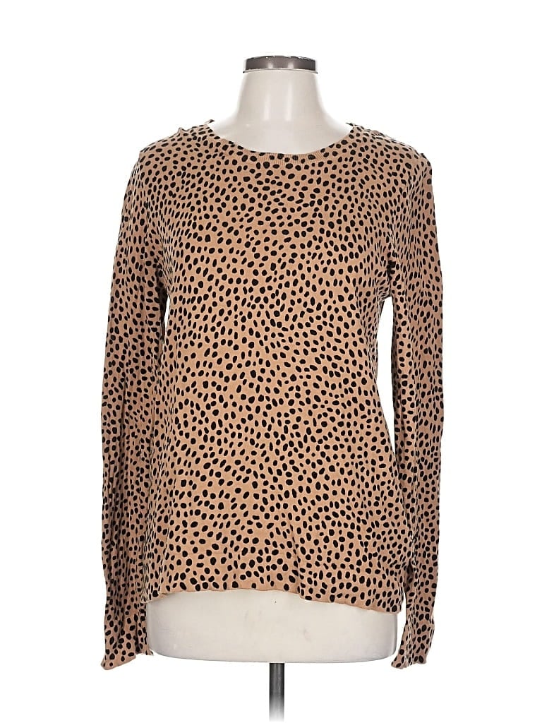 Pre-owned J.crew Factory Store Long Sleeve T-shirt In Brown