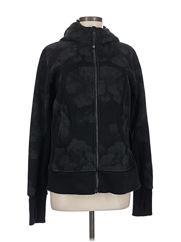 Pre-owned Lululemon Athletica Zip Up Hoodie In Black