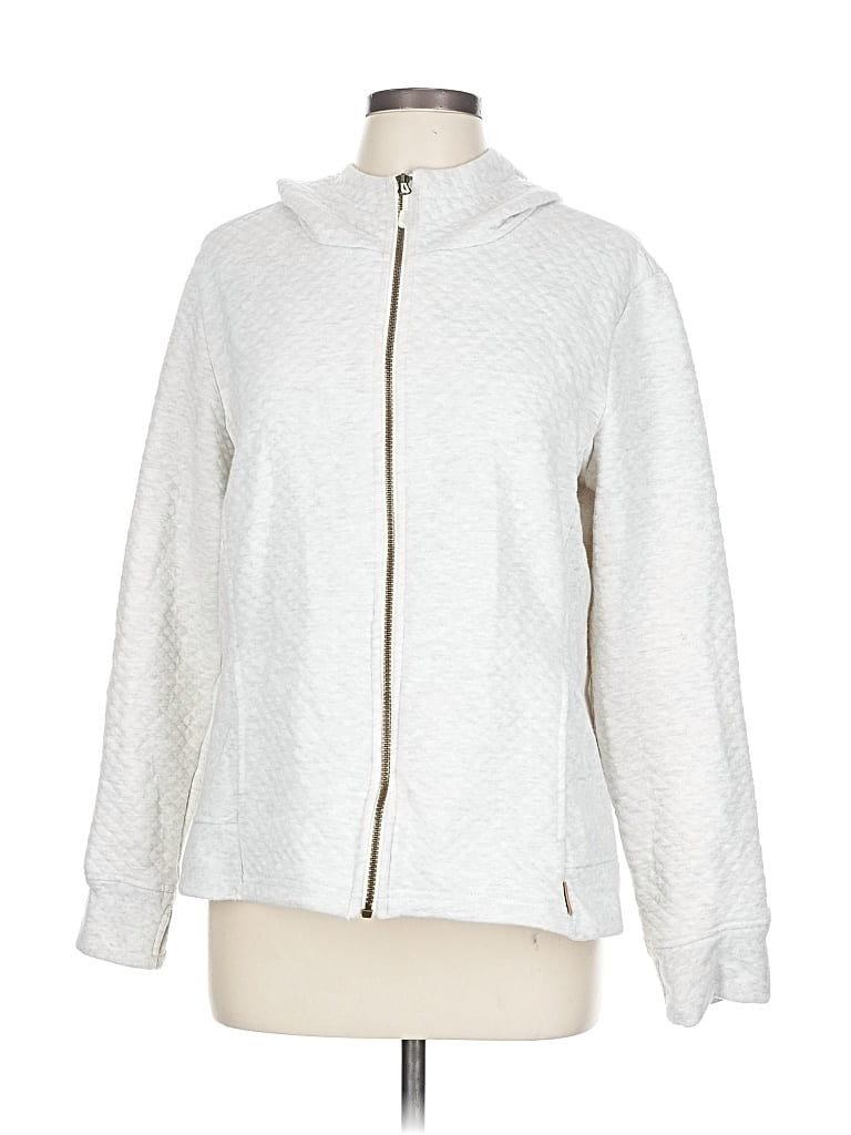 Pre-owned Avalanche Zip Up Hoodie In White