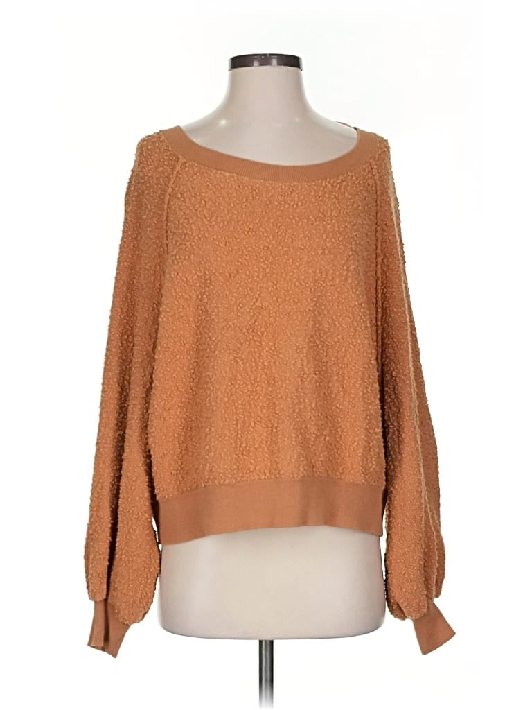 Pre-owned Free People Pullover Sweater In Brown