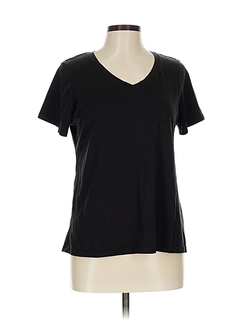 Pre-owned Time And Tru Short Sleeve T-shirt In Black
