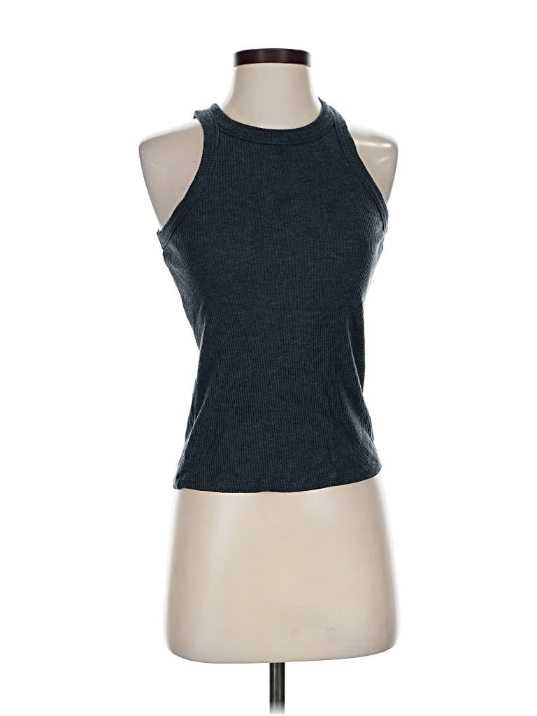 Pre-owned Wsly Tank Top Gray Halter Neckline Tops
