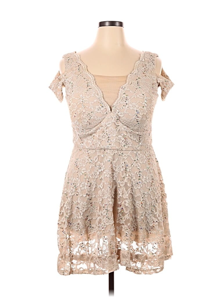 Pre-owned R & M Richards Cocktail Dress In Brown