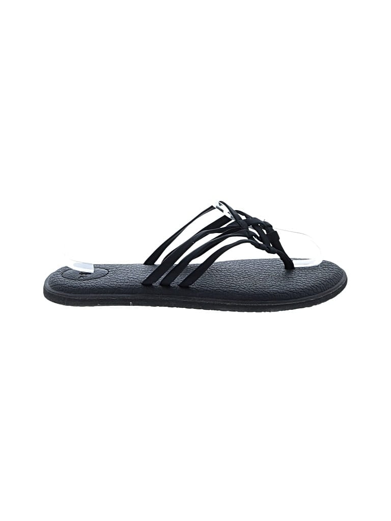 Pre-owned Sanuk Sandals In Black