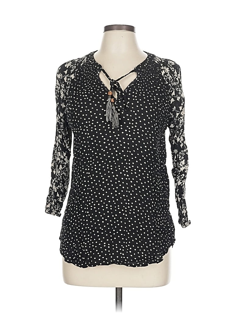 Pre-owned Mason & Belle 3/4 Sleeve Blouse In Black