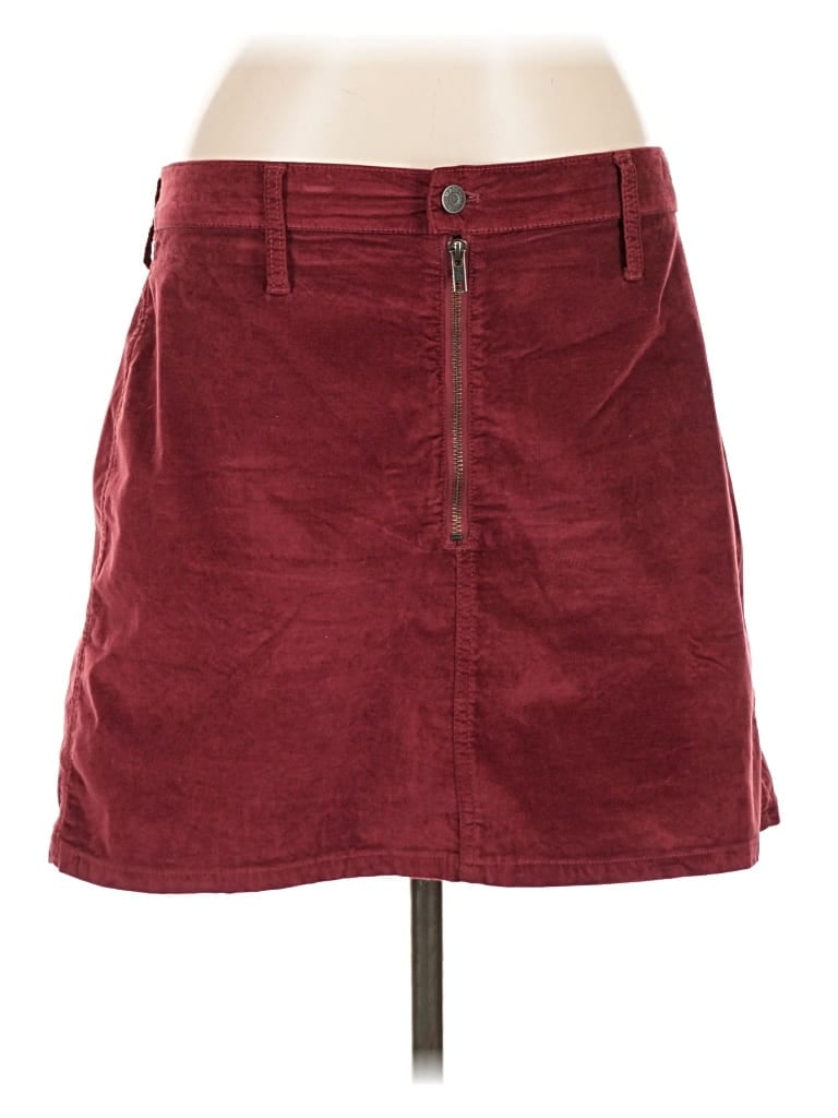 Pre-owned Madewell Casual Skirt In Burgundy