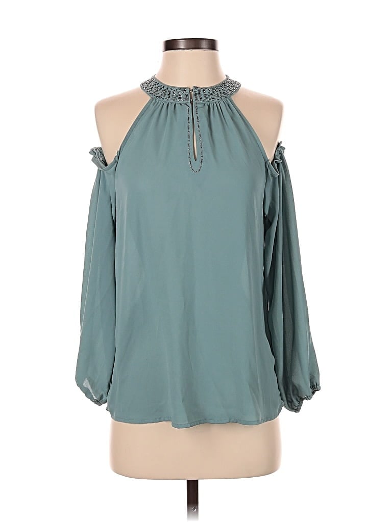 Pre-owned Maurices 3/4 Sleeve Blouse In Blue