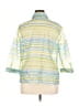 Elementz Stripes Green 3/4 Sleeve Blouse Size XL - photo 2