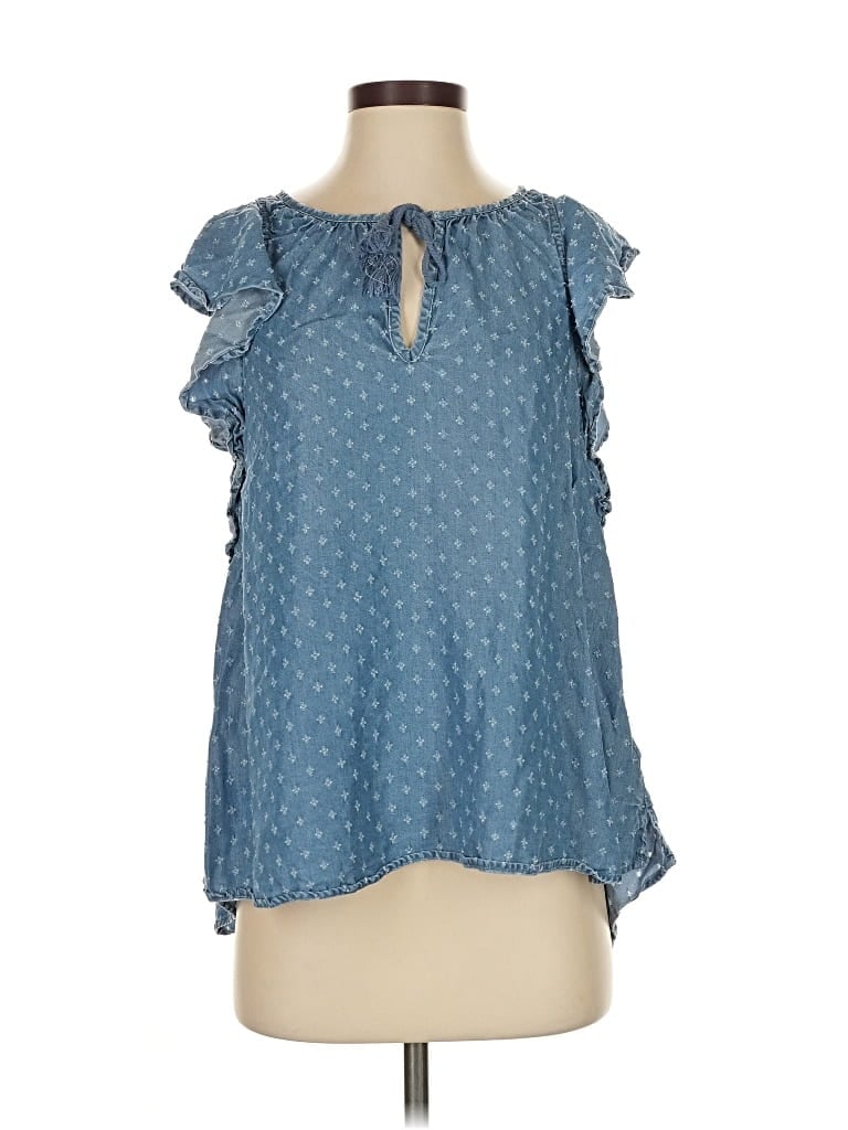 Pre-owned Liverpool Los Angeles Sleeveless Blouse In Blue