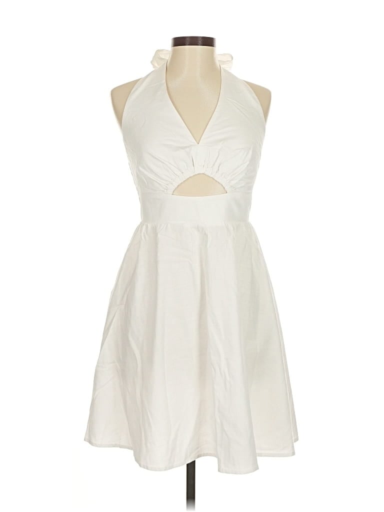 Pre-owned Unbranded Cocktail Dress In White