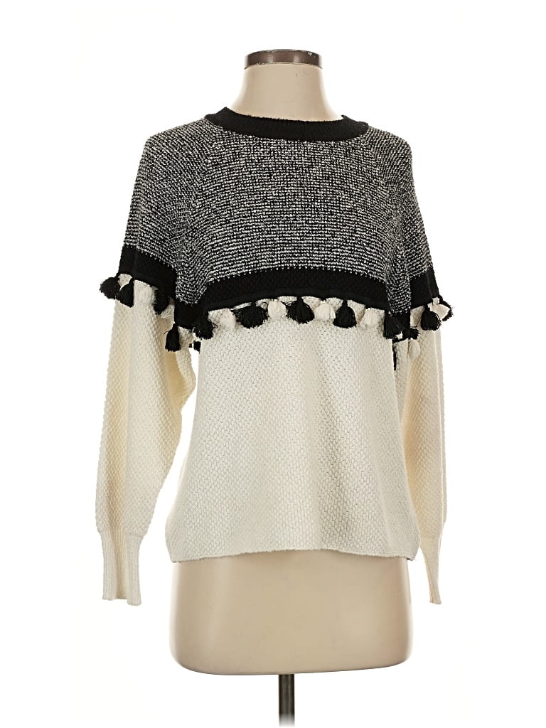 Pre-owned Mango Pullover Sweater In White