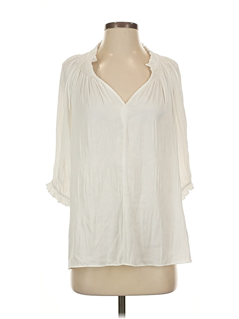 Pre-owned Current Air 3/4 Sleeve Blouse In White