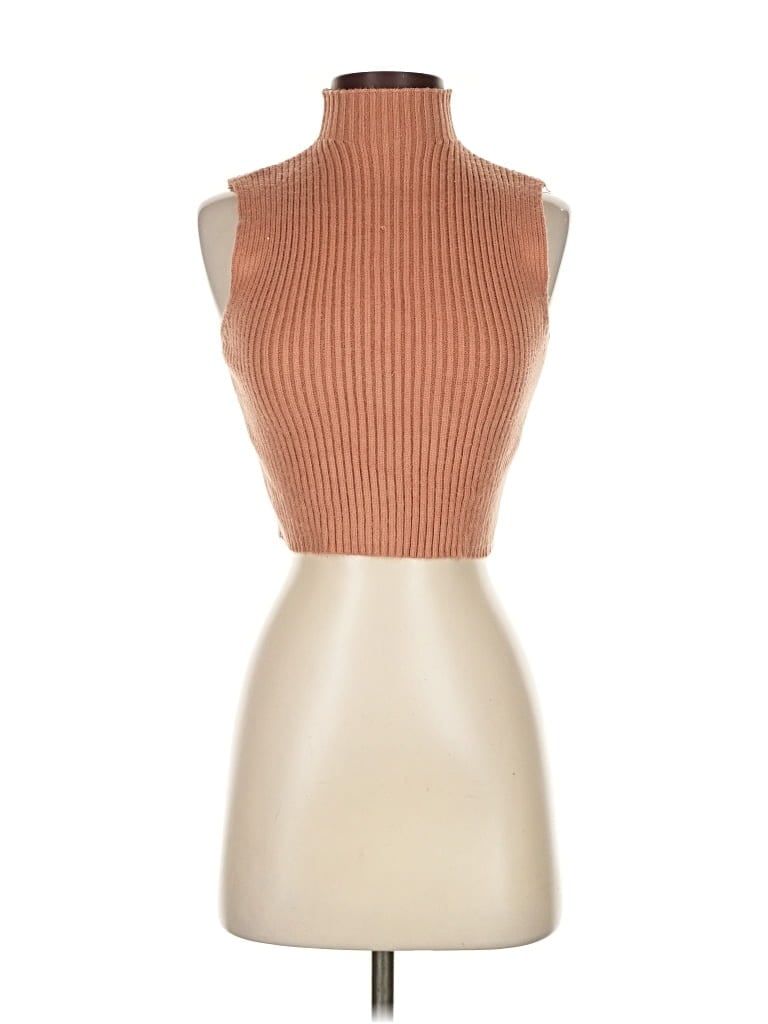 Pre-owned Zara Turtleneck Sweater In Brown