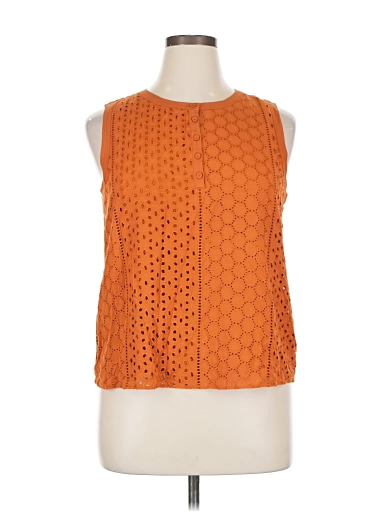 Pre-owned Daniel Rainn Sleeveless Blouse In Orange