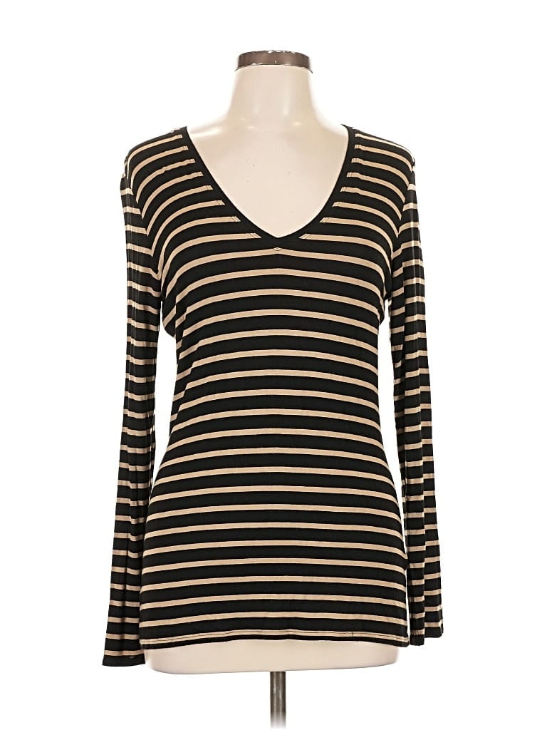 Pre-owned Max Studio Long Sleeve T-shirt In Black