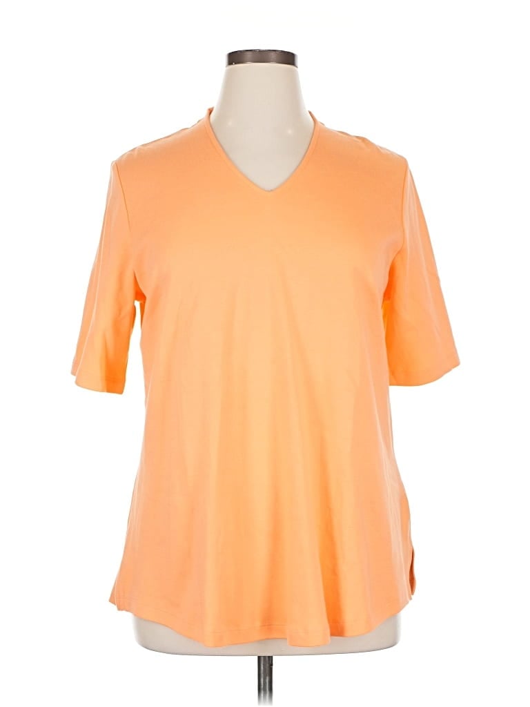 Pre-owned Isaac Mizrahi Live Short Sleeve T-shirt In Orange