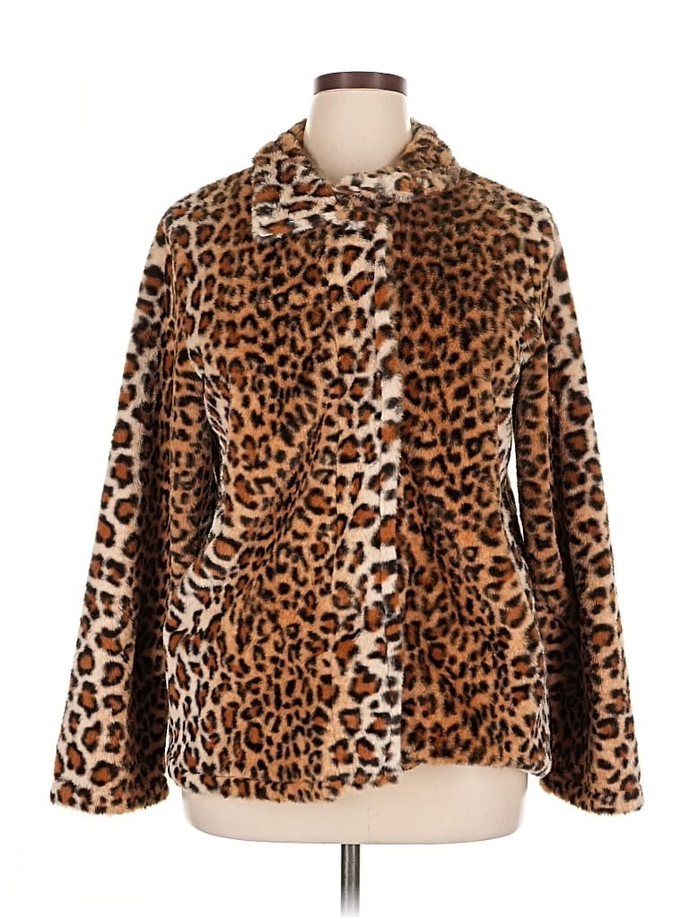 Pre-owned Unbranded Faux Fur Jacket In Brown