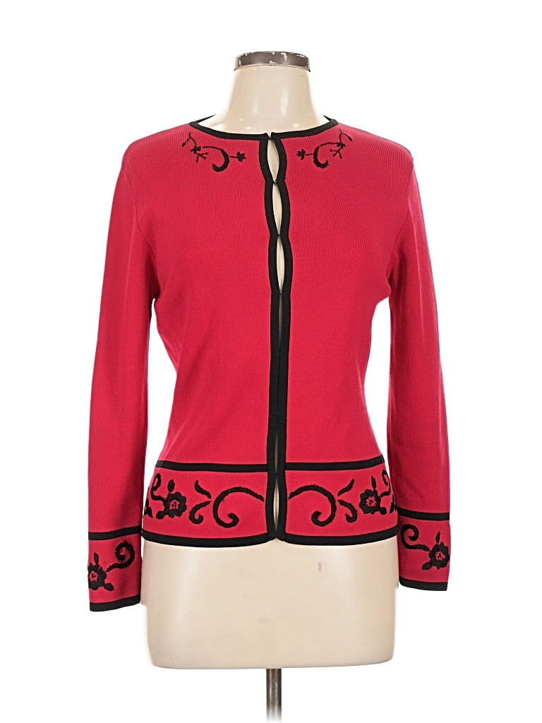 Pre-owned Unbranded Cardigan Sweater In Red