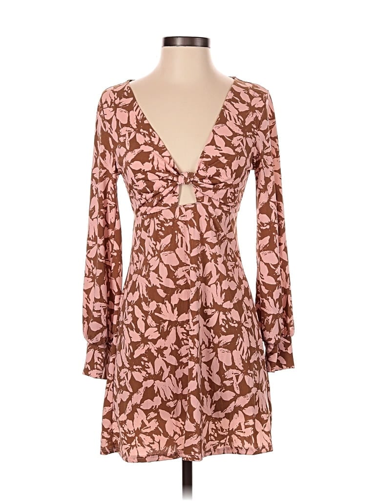 Pre-owned Lush Casual Dress In Brown