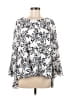 Vince Camuto 100% Polyester Silver 3/4 Sleeve Blouse Size M - photo 1