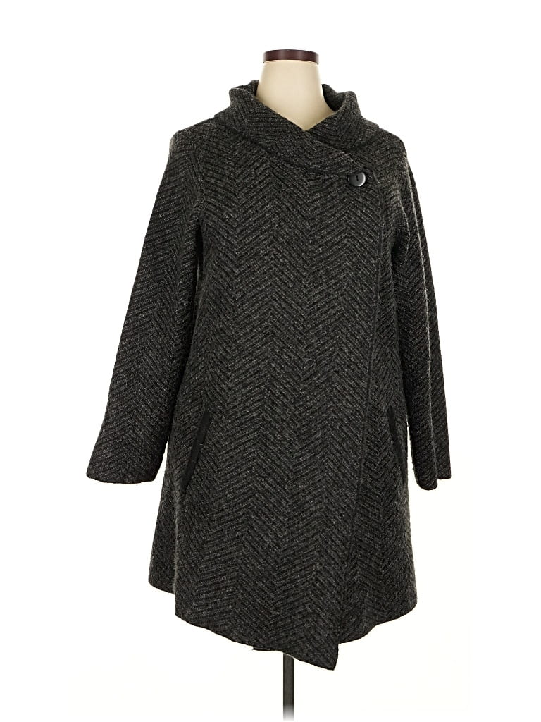 Pre-owned Ellen Tracy Cardigan Sweater In Gray