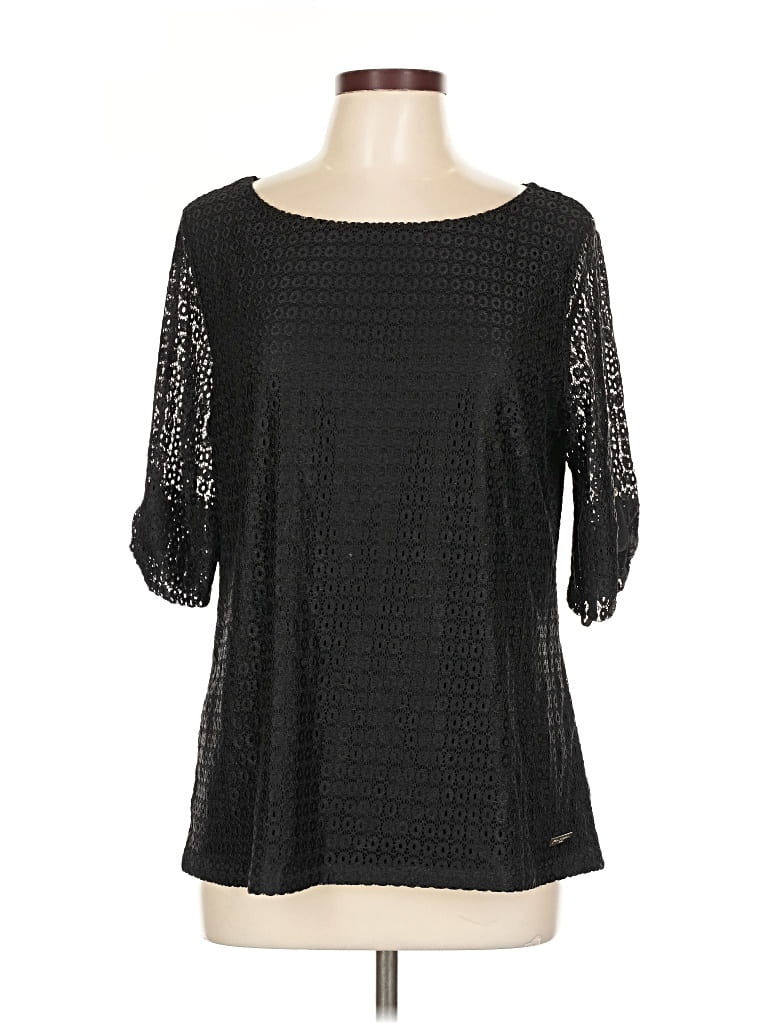Pre-owned Karl Lagerfeld 3/4 Sleeve Blouse In Black