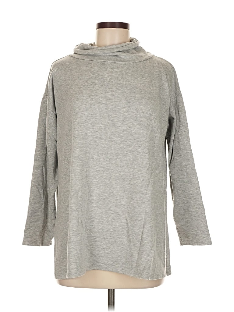 Pre-owned Eileen Fisher Turtleneck Sweater In Gray
