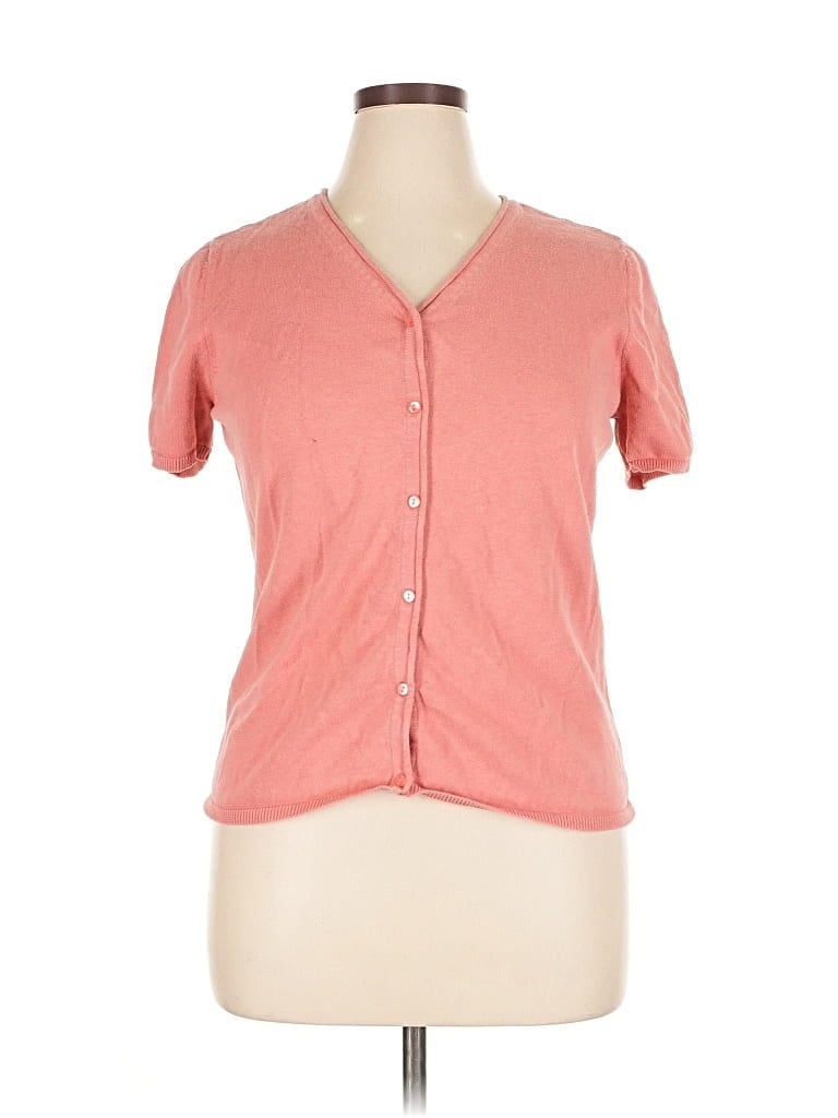 Pre-owned Cherokee Short Sleeve Top Pink Sweetheart Neckline Tops