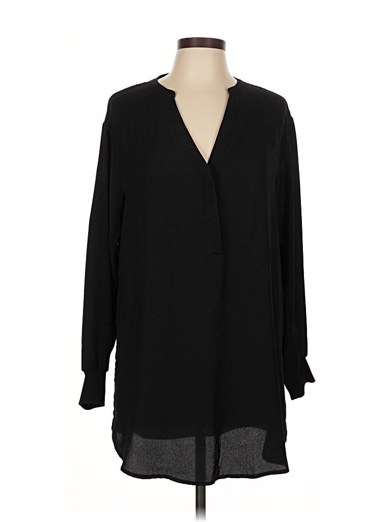 Pre-owned A New Day Long Sleeve Blouse In Black
