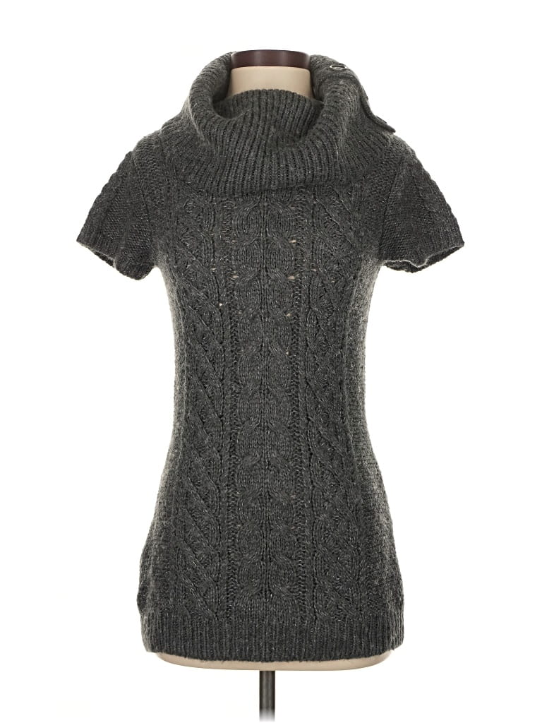 Pre-owned Bcbgmaxazria Turtleneck Sweater In Gray