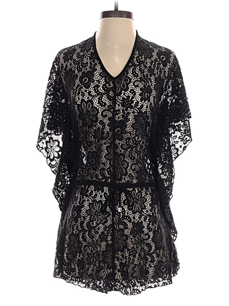 Pre-owned Elan Beach Romper In Black