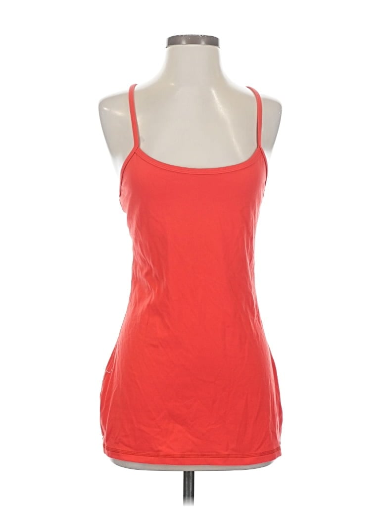 Pre-owned Lululemon Athletica Tank Top Red Halter Neckline Tops