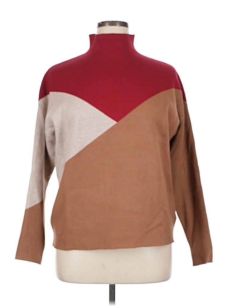 Pre-owned Tahari Turtleneck Sweater In Brown