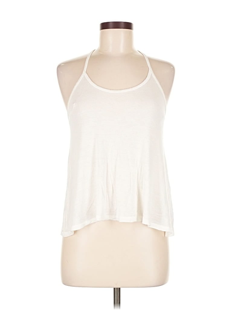 Pre-owned Aéropostale Tank Top Ivory Halter Neckline Tops In White
