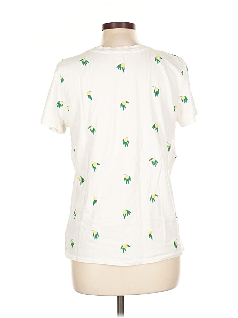 Pre-owned Lucky Brand Short Sleeve Blouse In White