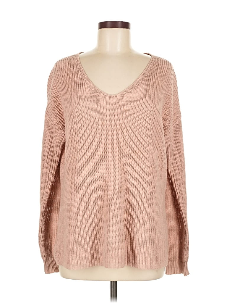 Pre-owned Michael Stars Pullover Sweater In Brown