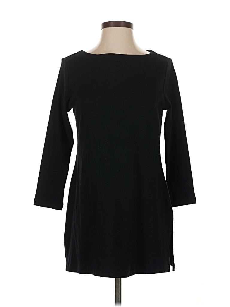 Pre-owned Karen Scott 3/4 Sleeve T-shirt In Black